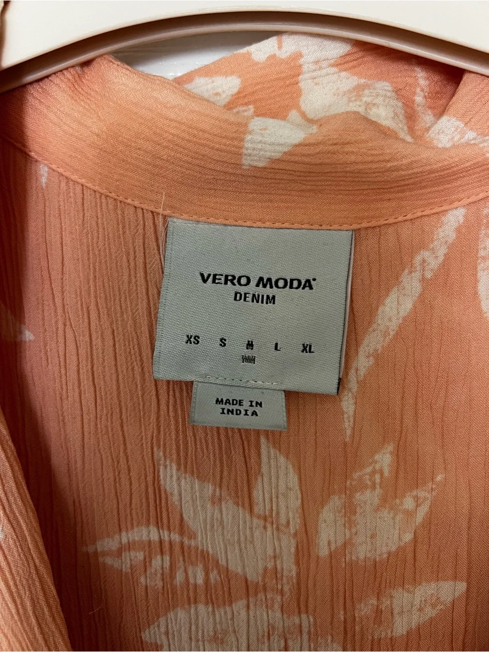 Vero Moda Rust Orange Floral Sleeveless Peplum Blouse